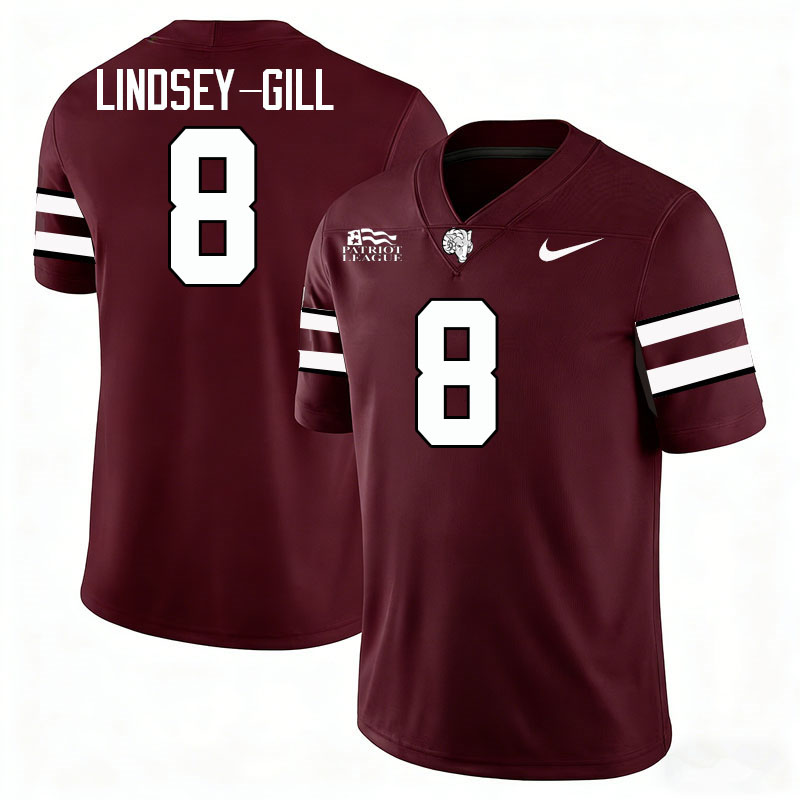 Fordham Rams #8 Nate Lindsey-Gill College Football Jerseys,Uniforms-Maroon